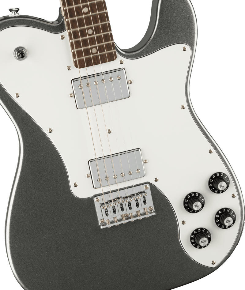 Squier Affinity Series™ Telecaster® Deluxe, Laurel Fingerboard, White Pickguard, Charcoal Frost Metallic