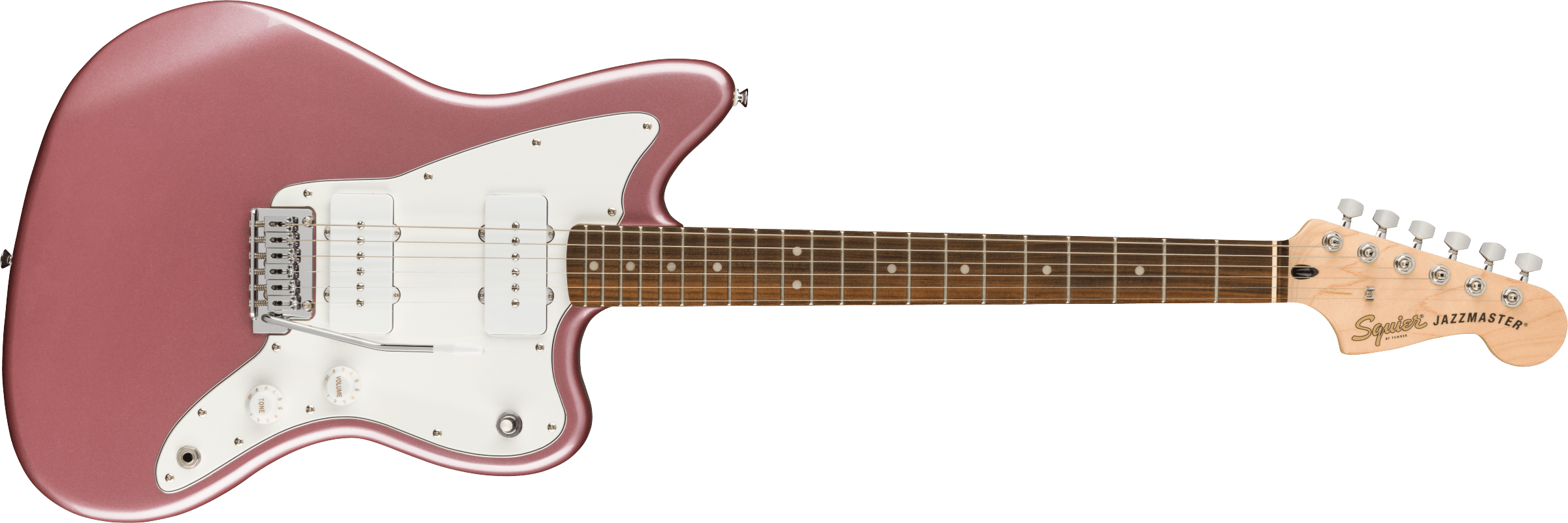 Squier Affinity Series™ Jazzmaster®, Laurel Fingerboard, White Pickguard, Burgundy Mist