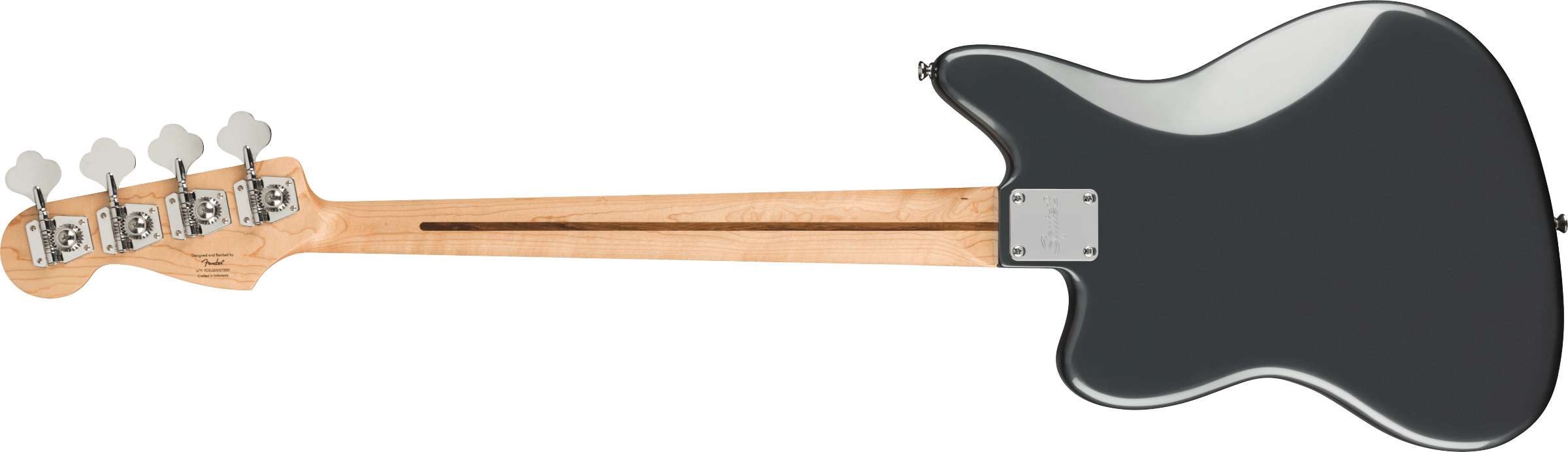 Squier Affinity Series™ Jaguar® Bass H, Laurel Fingerboard, Black Pickguard, Charcoal Frost Metallic