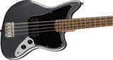 Squier Affinity Series™ Jaguar® Bass H, Laurel Fingerboard, Black Pickguard, Charcoal Frost Metallic