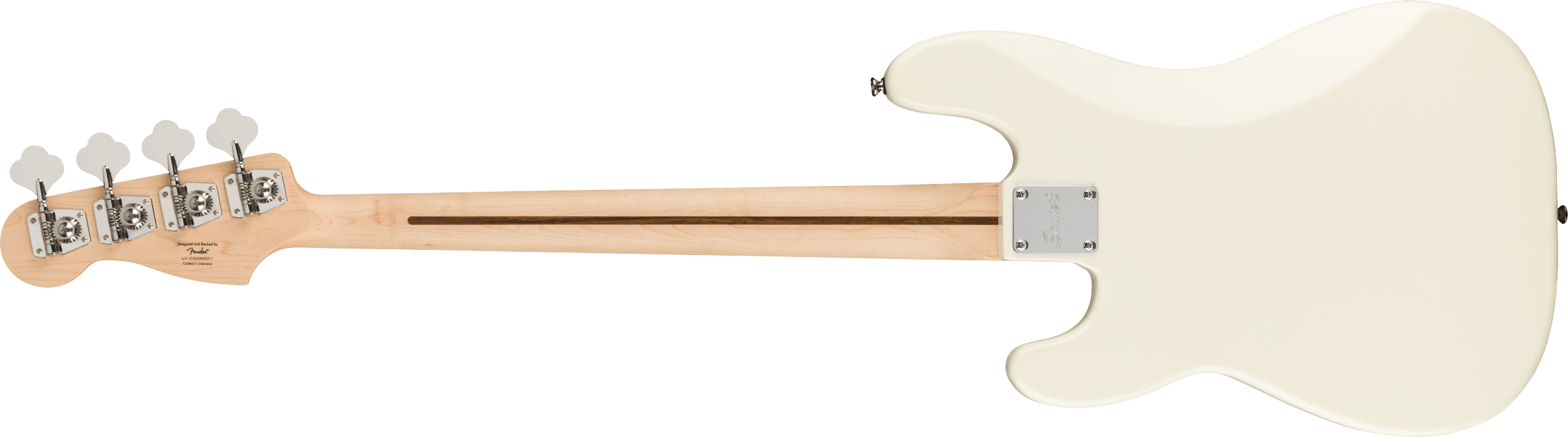 Squier Affinity Series™ Precision Bass® PJ, Maple Fingerboard, Black Pickguard, Olympic White