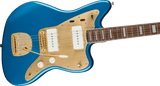Squier 40th Anniversary Jazzmaster®, Gold Edition, Laurel Fingerboard, Gold Anodized Pickguard, Lake Placid Blue