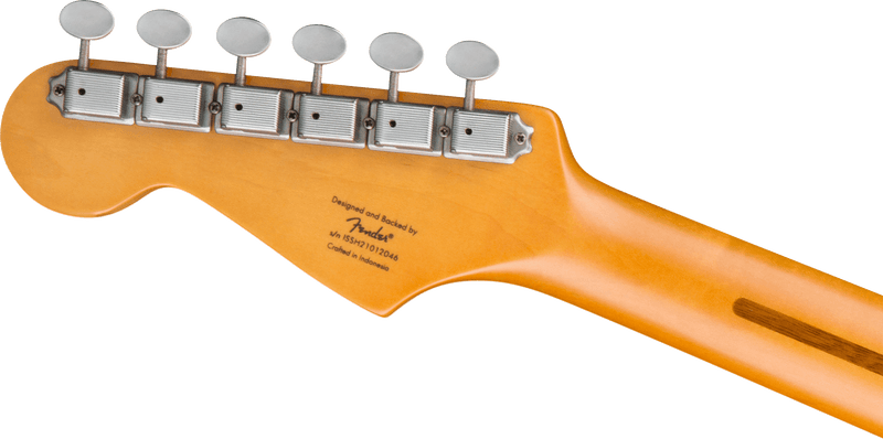 Squier 40th Anniversary Stratocaster®, Vintage Edition, Maple Fingerboard, Black Anodized Pickguard, Satin Wide 2-Color Sunburst