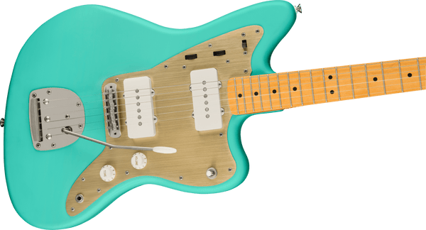 Squier 40th Anniversary Jazzmaster®, Vintage Edition, Maple Fingerboard, Gold Anodized Pickguard, Satin Sea Foam Green