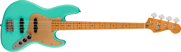 Squier 40th Anniversary Jazz Bass®, Vintage Edition, Maple Fingerboard, Gold Anodized Pickguard, Satin Sea Foam Green