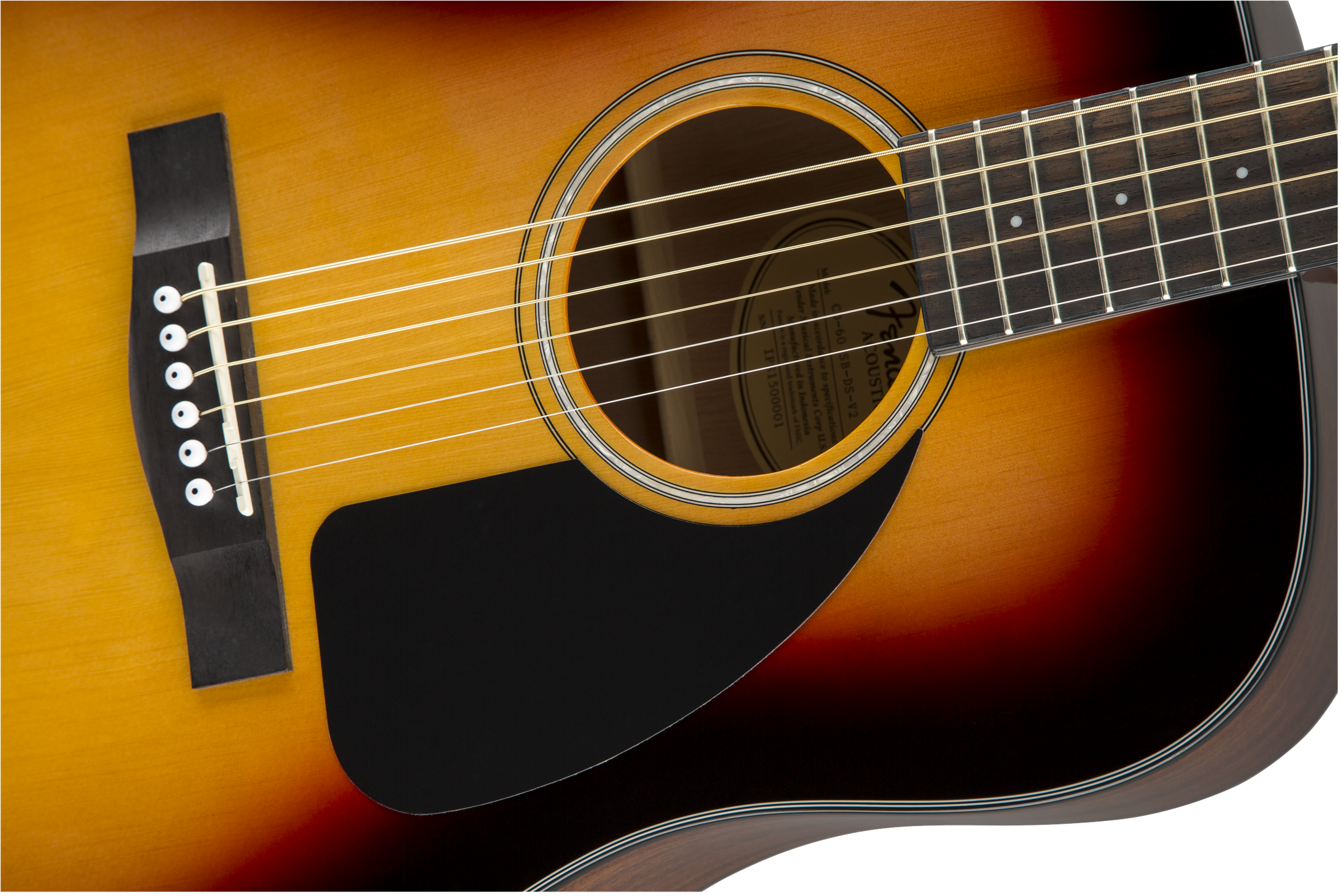 Fender CD-60 Dreadnought V3 w/Case, Walnut Fingerboard, Sunburst