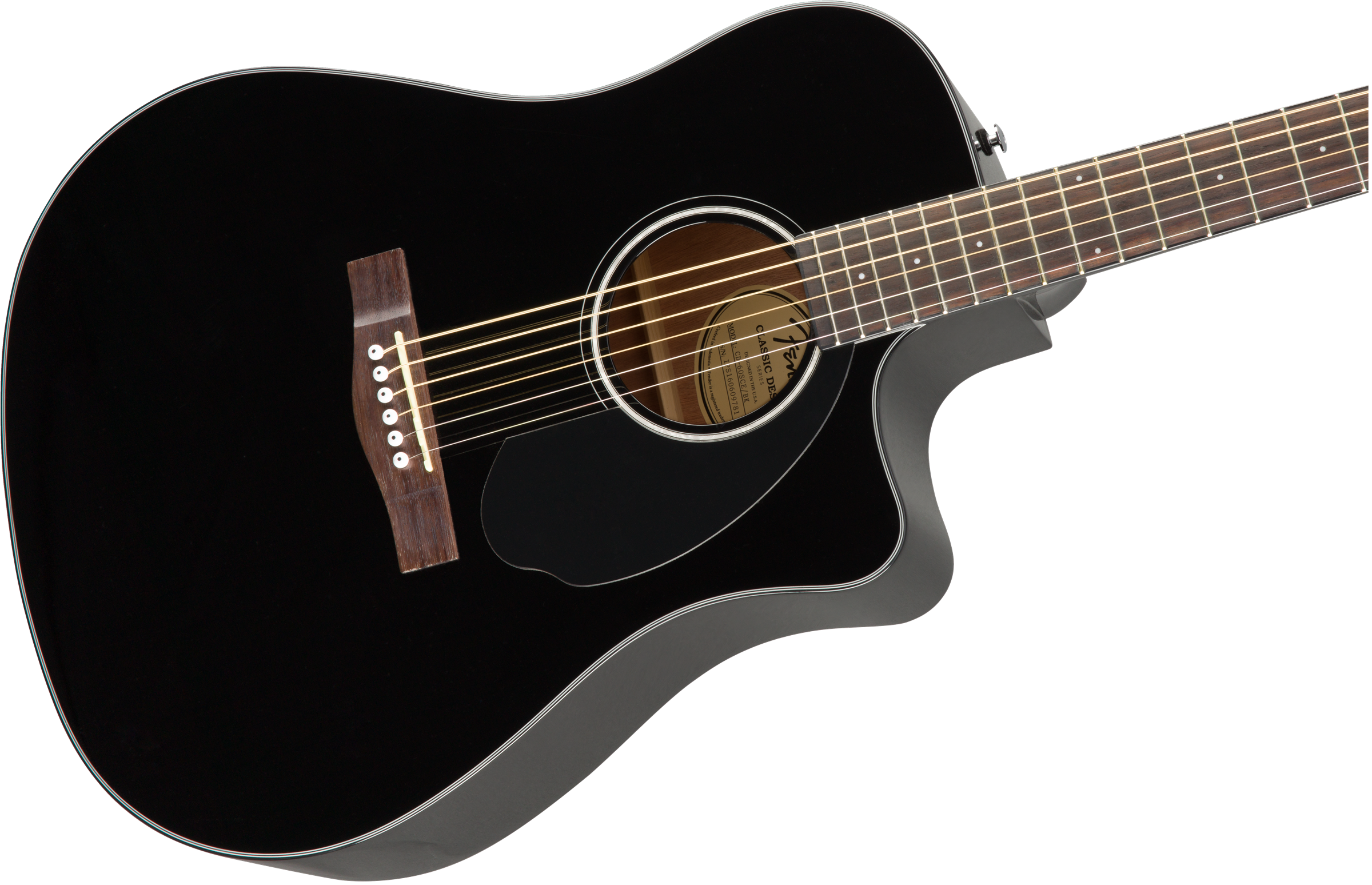 Fender CD-60SCE Dreadnought, Walnut Fingerboard, Black