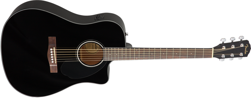 Fender CD-60SCE Dreadnought, Walnut Fingerboard, Black