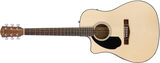 Fender CD-60SCE Left-Hand, Natural, Walnut
