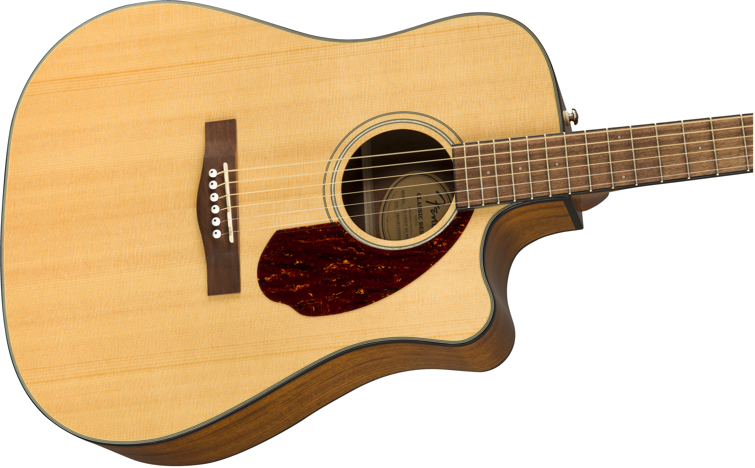 Fender CD-140SCE Dreadnought, Walnut Fingerboard, Natural w/Case