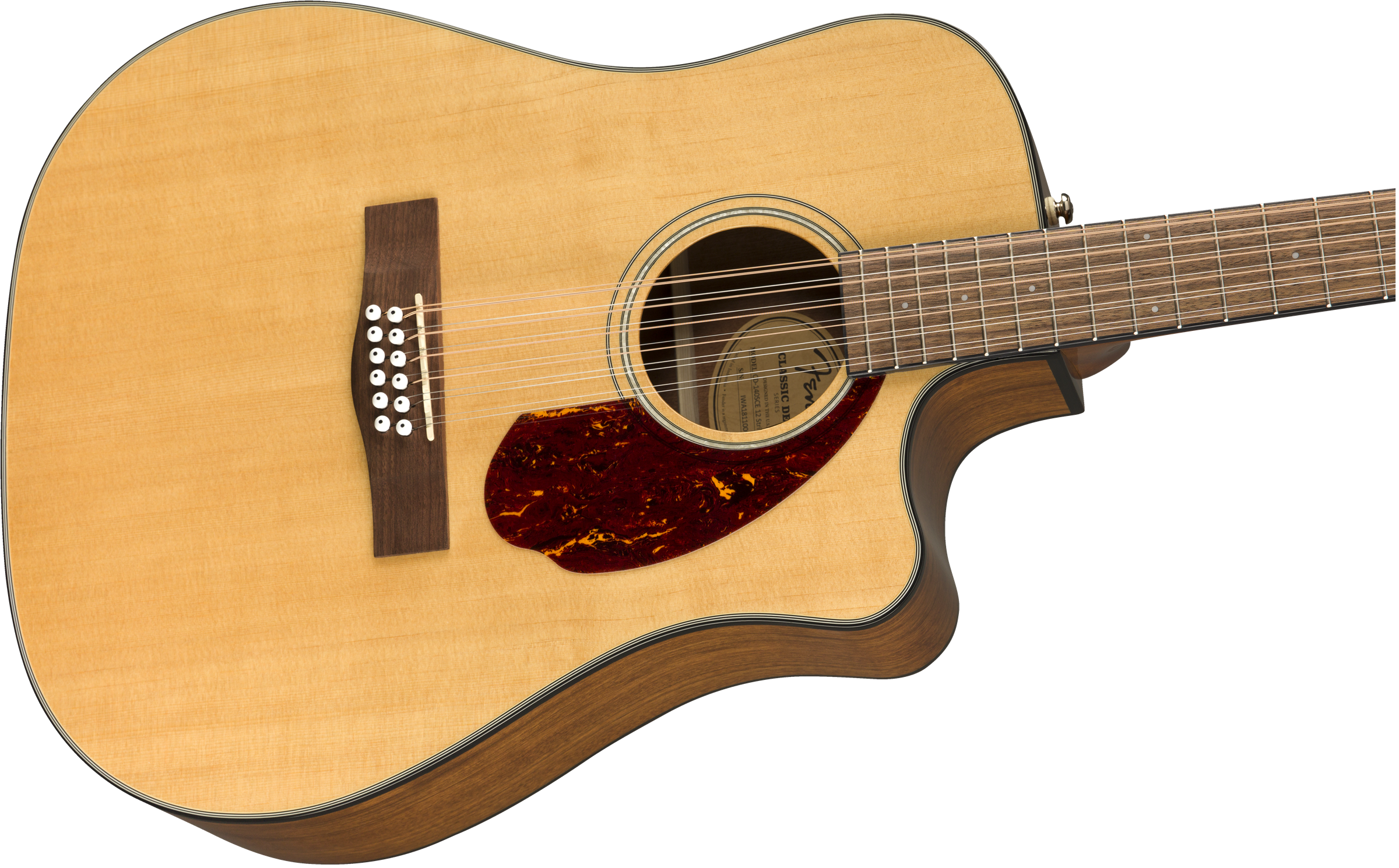 Fender CD-140SCE 12-String, Walnut Fingerboard, Natural w/Case