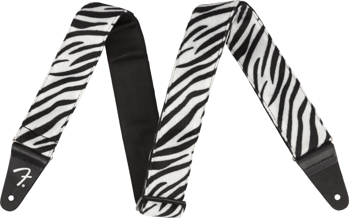 STRAP GUITAR FENDER WILD ZEBRA PRINT STRAP, 2"
