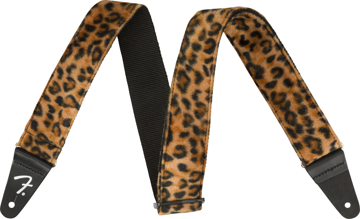 Fender Wild Leopard Print Guitar Strap, 2"