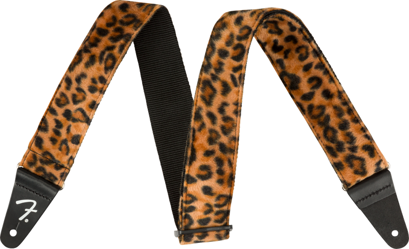 Fender Wild Leopard Print Guitar Strap, 2"