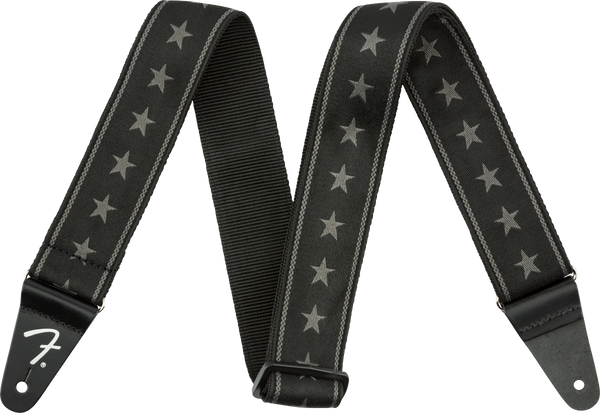 Fender® Nylon Stars and Stripes Strap, Black/Grey
