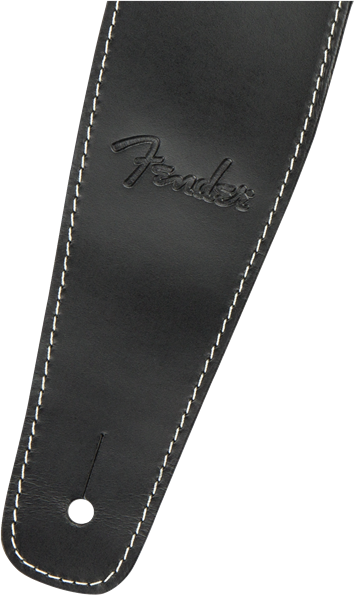 Fender® Broken-In Leather Strap, Black 2.5"