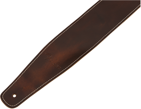Fender® Broken-In Leather Strap, Brown 2.5"