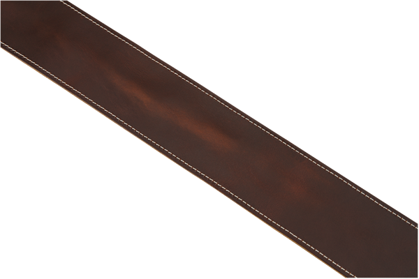 Fender® Broken-In Leather Strap, Brown 2.5"