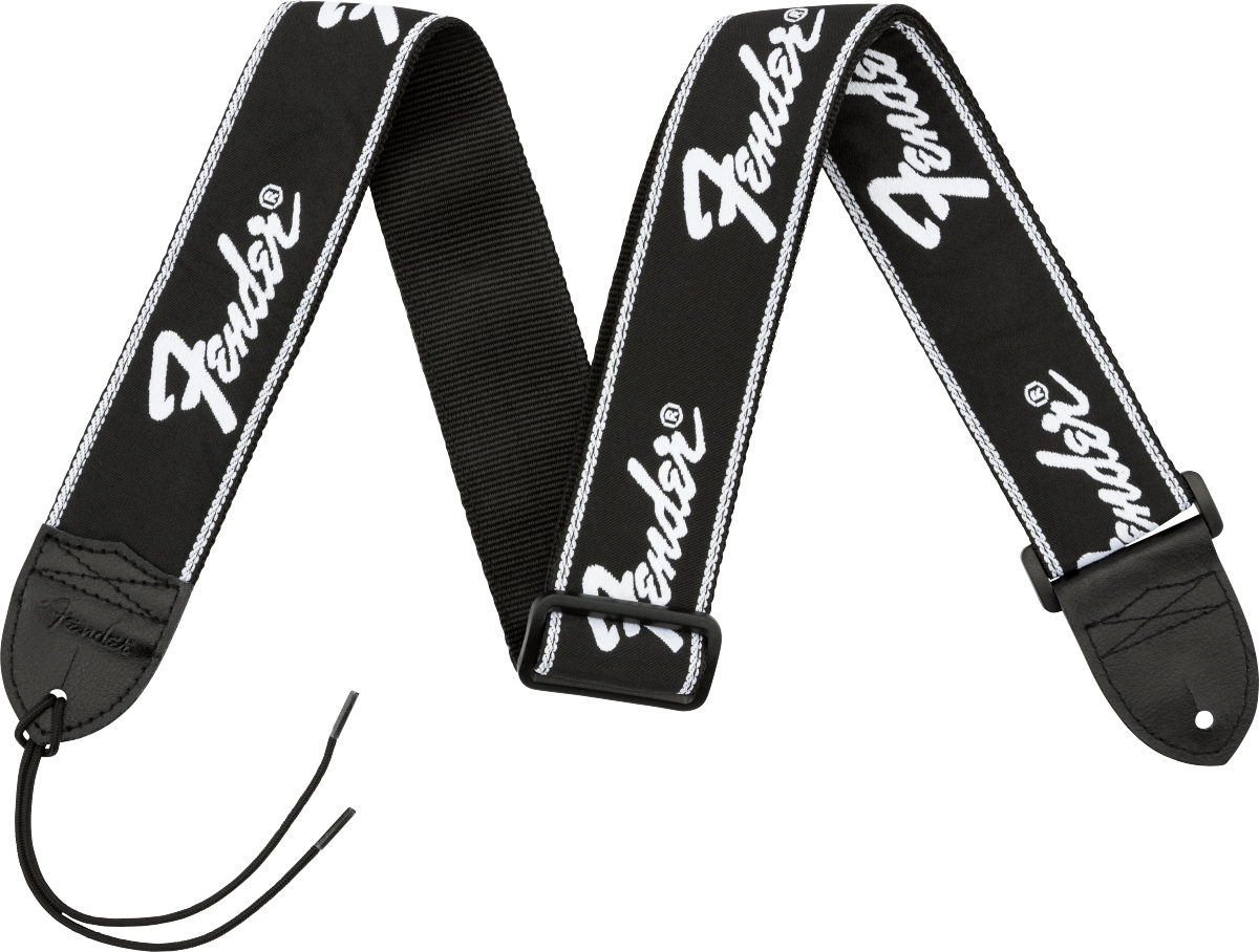 Fender® Running Logo Strap, Black