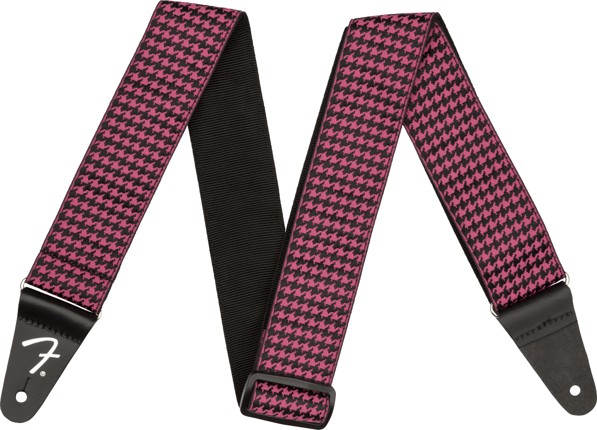 STRAP GUITAR FENDER HOUNDSTOOTH STRAP PINK