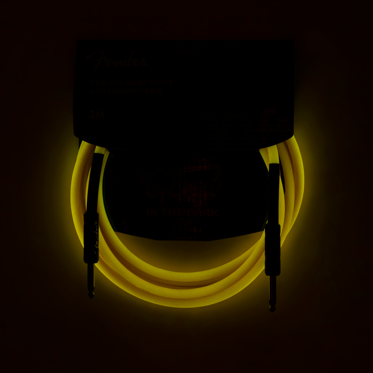 Fender Professional Glow in the Dark Cable, Orange, 18.6"