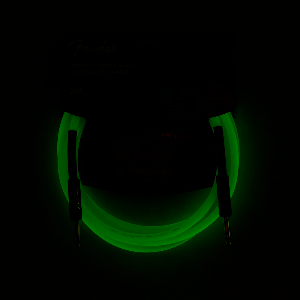 Fender Professional Glow in the Dark Cable, Green, 10'