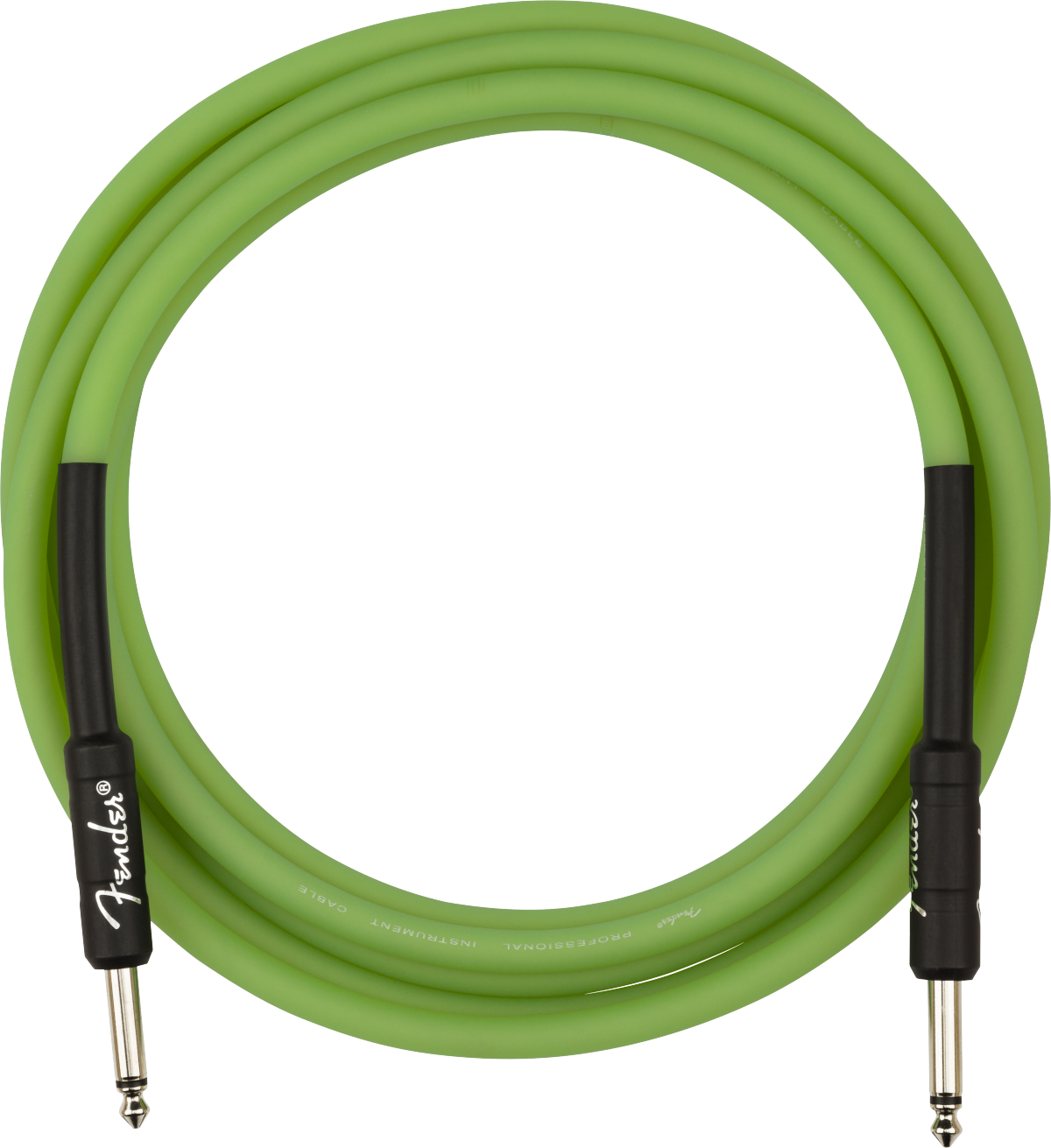 Fender Professional Glow in the Dark Cable, Green, 10'