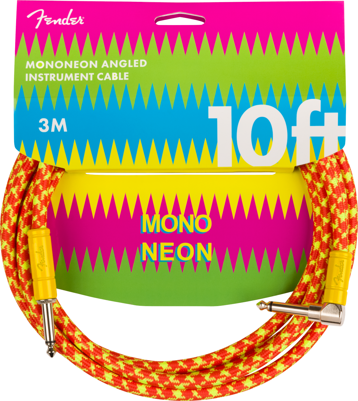 Fender MonoNeon Instrument Cable, 10', Orange
