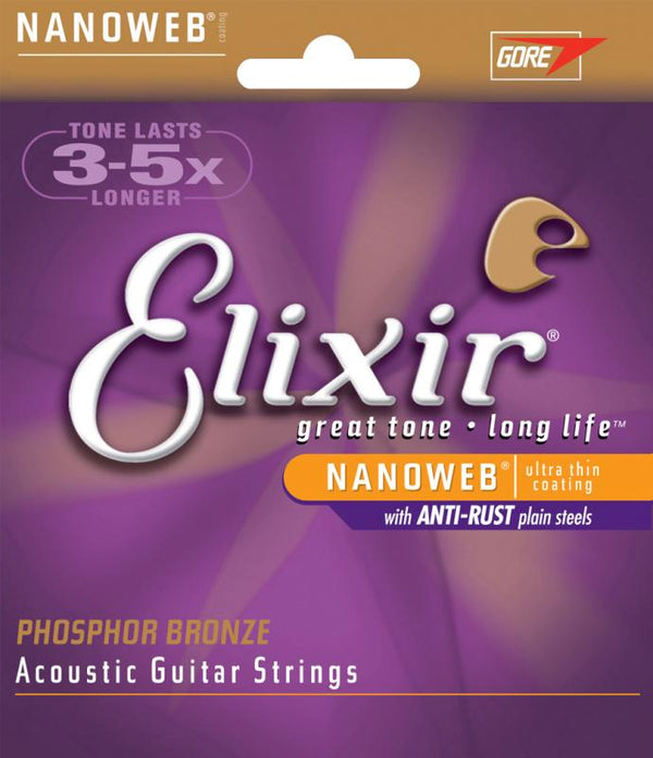 ELIXIR 12-String Light Acoustic Phosphor Bronze w/ Nanoweb Coating 10-47