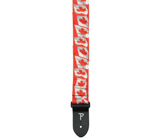 STRAP GUITAR POLYESTER CANADA FLAG PERRI'S LEATHERS 2" WIDE
