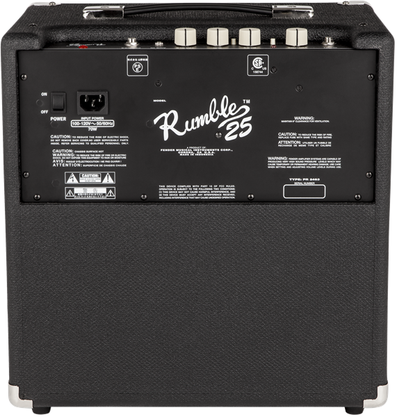 Fender Rumble™ 25 (V3), 120V, Black/Silver