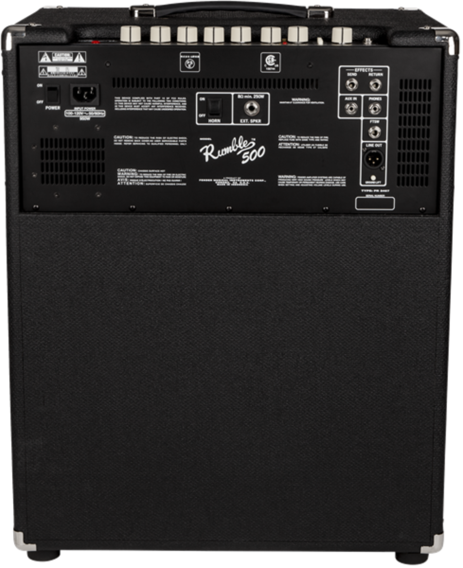 Fender  Rumble™ 500 (V3), 120V, Black/Silver