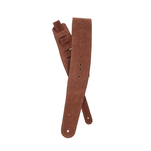 D'Addario Vented Leather Guitar Strap, Honey Suede Apache