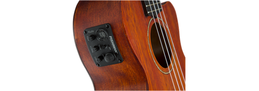 Gretsch G9121 A.C.E. Tenor Ukulele with Gig Bag, Ovangkol Fingerboard, Acoustic-Cutaway-Electric, Fishman® Kula Pickup, Honey Mahogany Stain