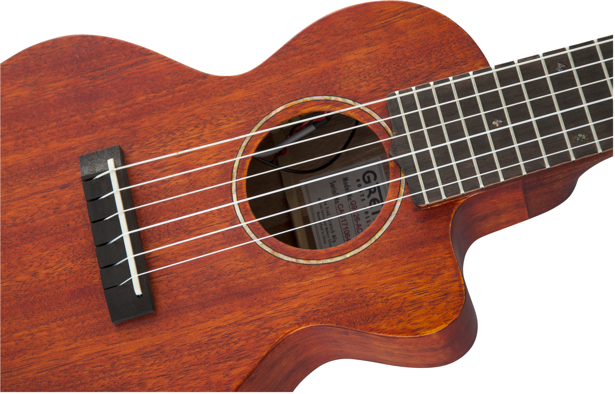 Gretsch G9126 A.C.E. Guitar-Ukulele, Acoustic-Cutaway-Electric with Gig Bag, Ovangkol Fingerboard, Fishman® Kula Pickup, Honey Mahogany Stain