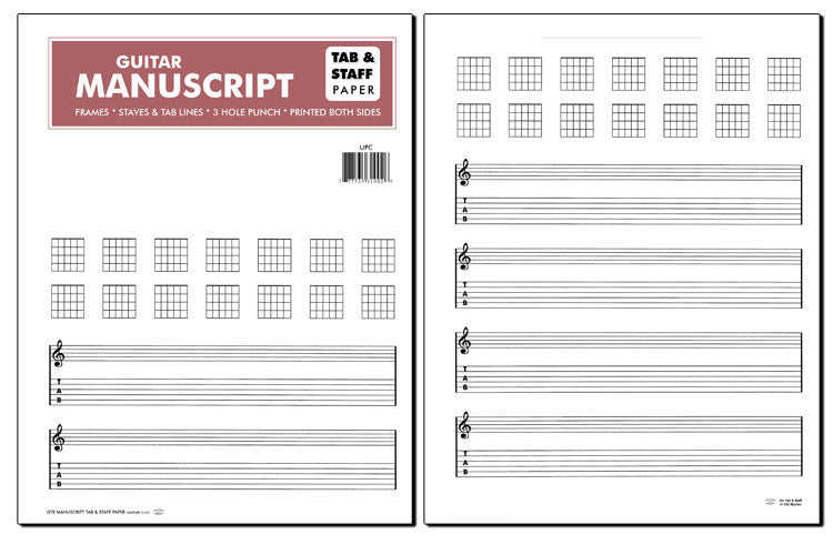 Guitar Manuscript Paper (Tab & Staff)