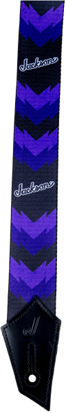 Jackson Strap with Double V Pattern, Black/Purple