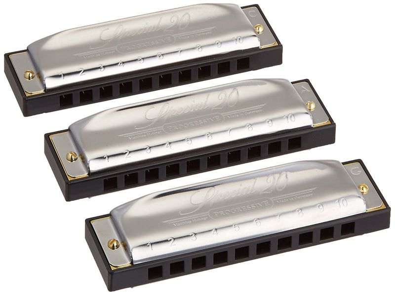 Hohner Special 20 Harmonica 3 Piece Pro Pack keys of G,C,A