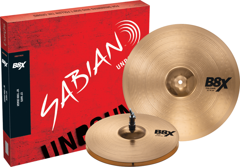Sabian B8X First Pack 13" Hi Hats/16" Crash, 2 Pack