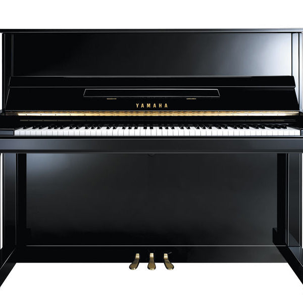 Yamaha B3 Upright Piano in Polished Ebony with Brass Fittings
