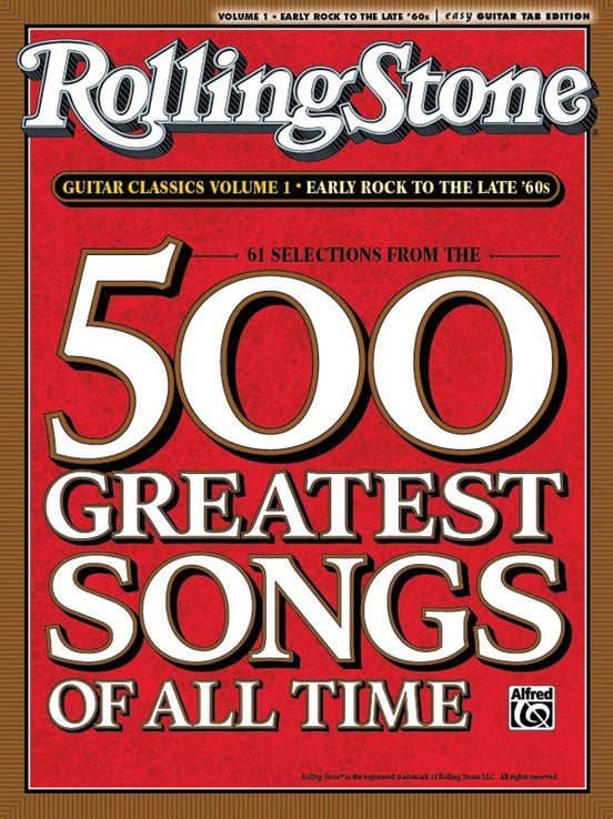 Selections from Rolling Stone Magazine's 500 Greatest Songs of All Time: Early Rock to the Late '60s - Easy Guitar TAB