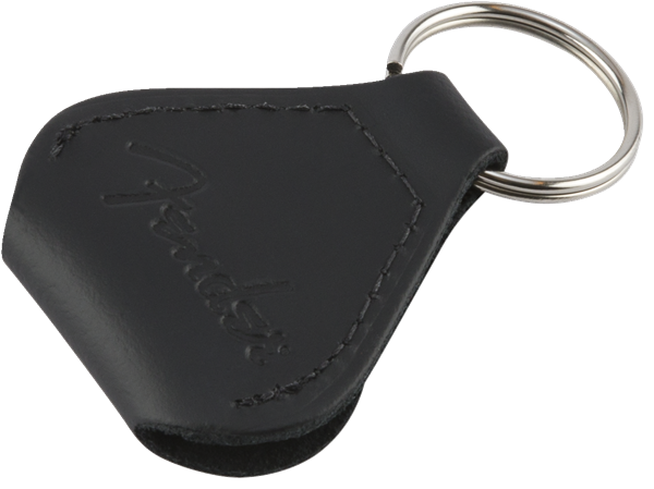 Fender™ Leather Pick Holder Keychain, Black