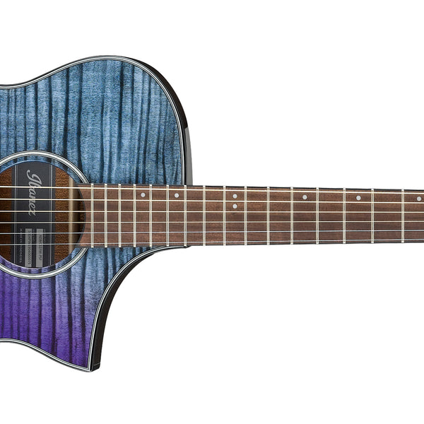 Ibanez AEWC32FM Acoustic Guitar, Purple Sunset Fade High Gloss – Faders  Music Inc.