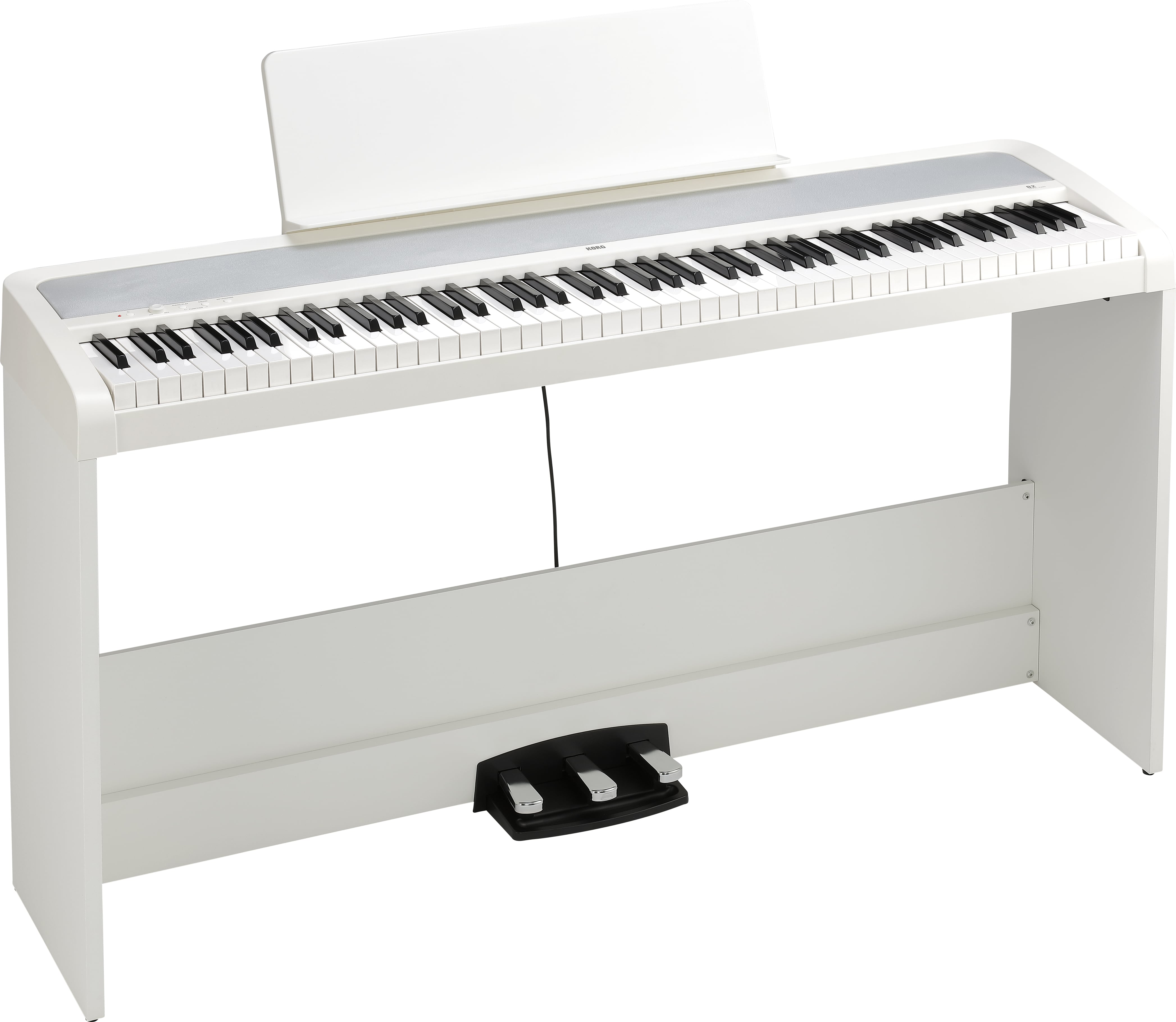 Korg 88 Key Hammer Action Stage Piano With Stand / Pedal Included, White (B2SPWH)