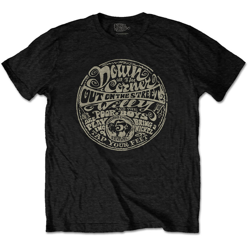 CREEDENCE CLEARWATER REVIVAL UNISEX TEE: DOWN ON THE CORNER