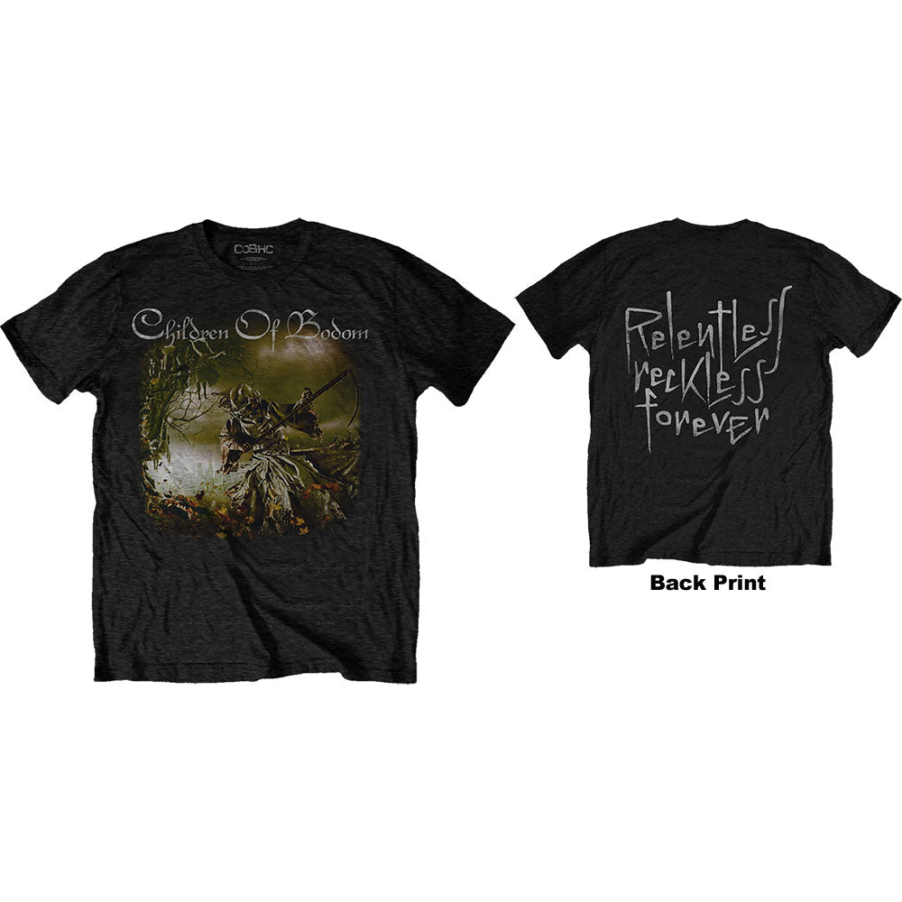 CHILDREN OF BODOM UNISEX T-SHIRT: RELENTLESS (BACK PRINT)