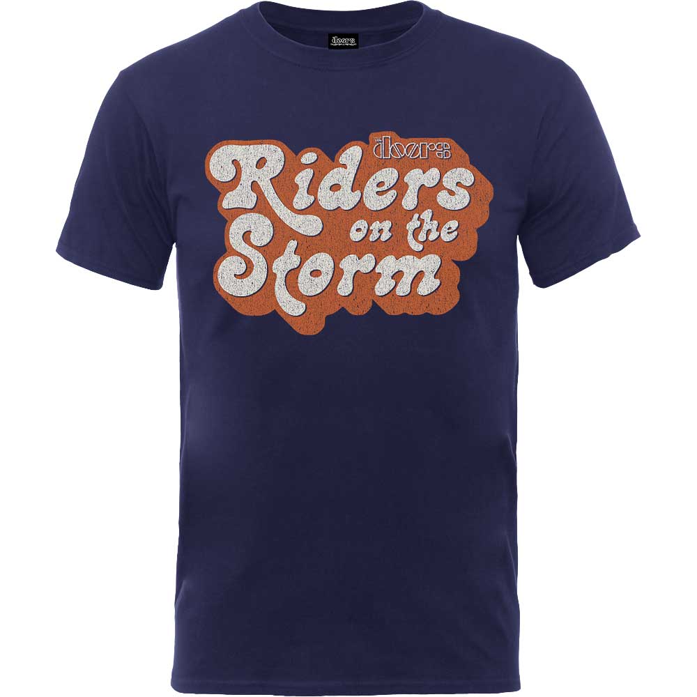 THE DOORS UNISEX TEE: RIDERS ON THE STORM LOGO