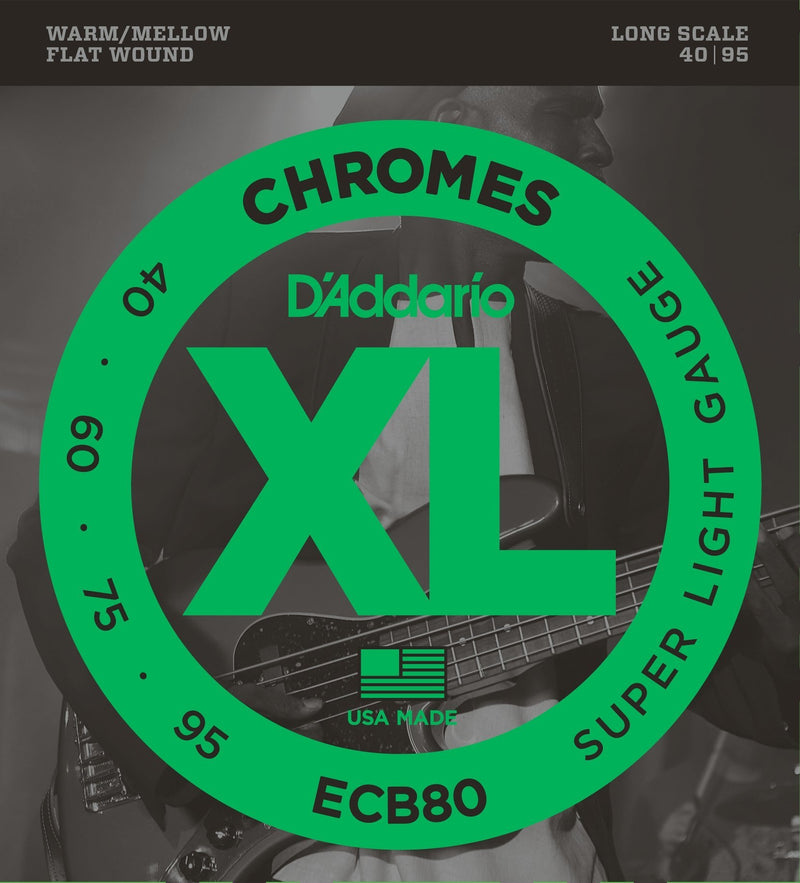 D'Addario Chromes Bass Guitar Strings, Long Scale