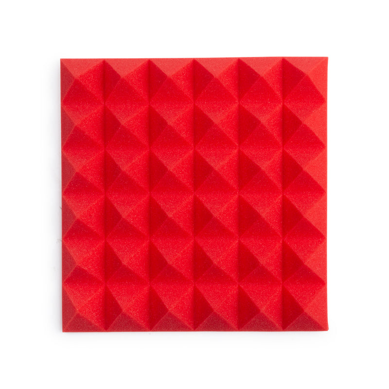Gator Frameworks 8 Pack of Red 12" x 12" Acoustic Pyramid Panel