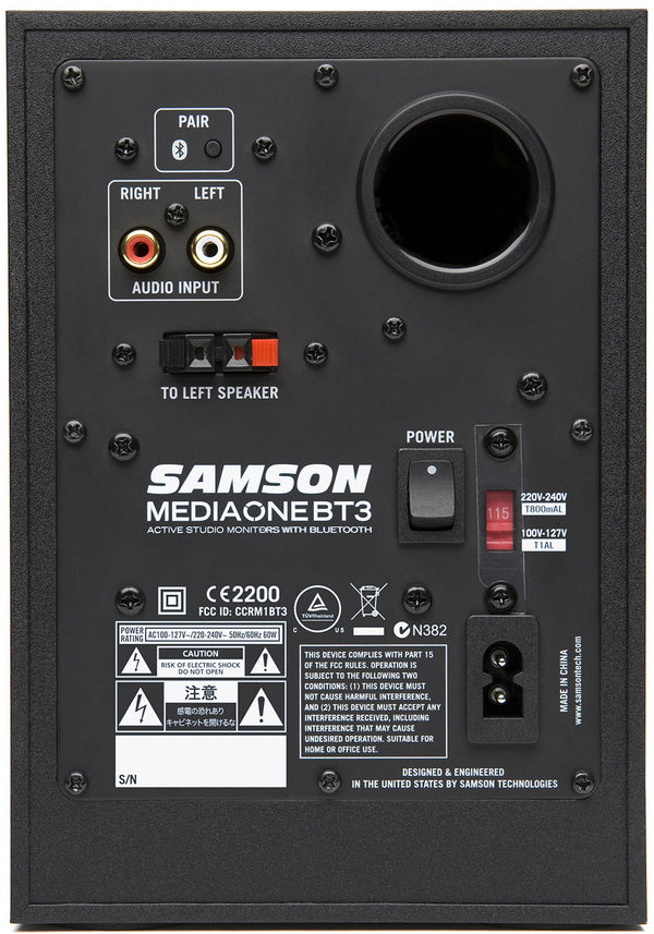 Samson MediaOne BT3 3' Powered Monitors